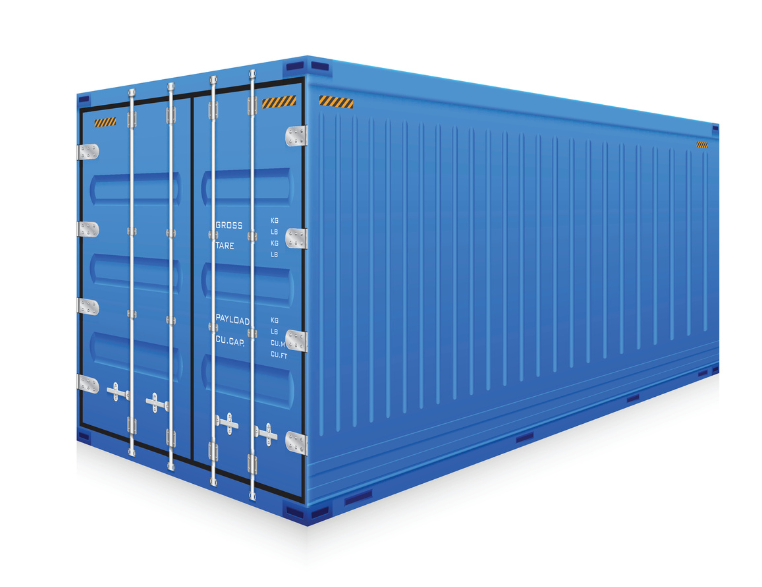 Blue Freight Container