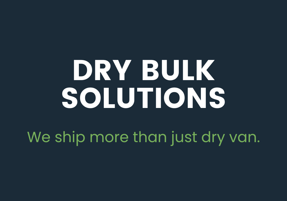 Dry Bulk Solutions: We ship more than just dry van. Click to open infographic