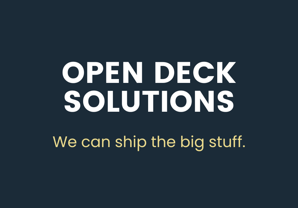 Open Deck Solutions: We can ship the big stuff. Click to open infographic