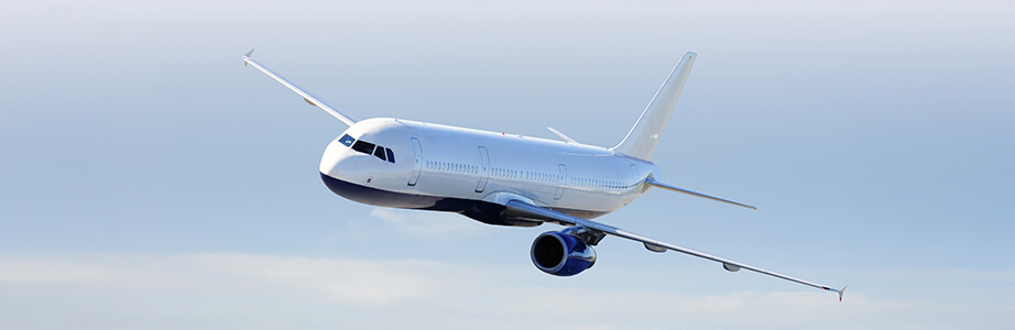 Flying airplane