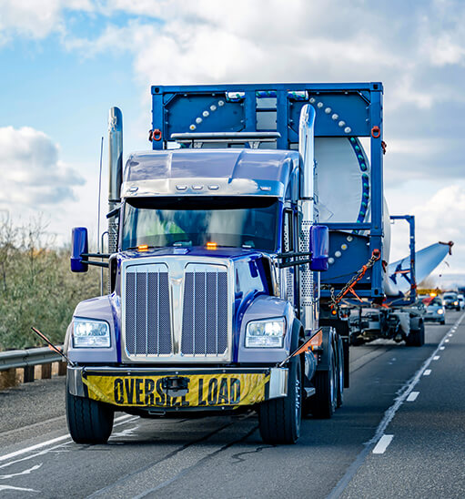 Truck with Oversized Load