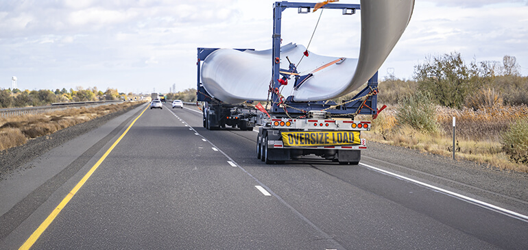 Oversized shipping load