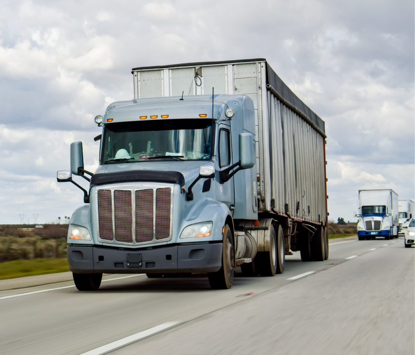 Truck on highway